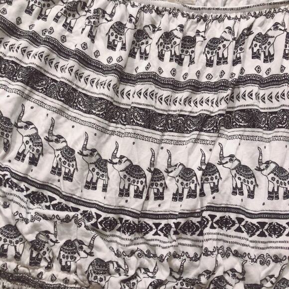 H&M Loves Coachella Boho Elephant Crop Top Shirt - Picture 4 of 8